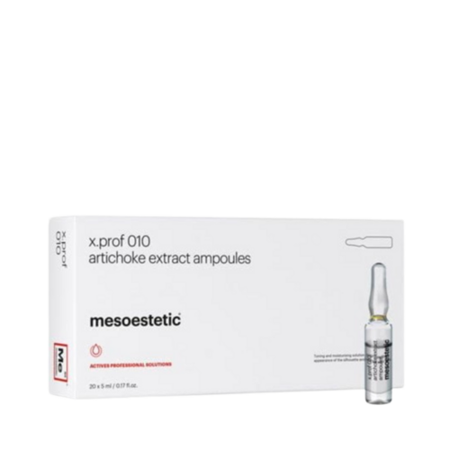 Mesoestetic X.prof 010 Artichoke Extract Ampoules on white background