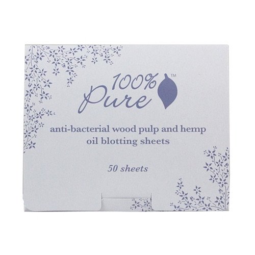 100% Pure Organic Anti Bacterial Wood Pulp Oil Blotting Paper on white background
