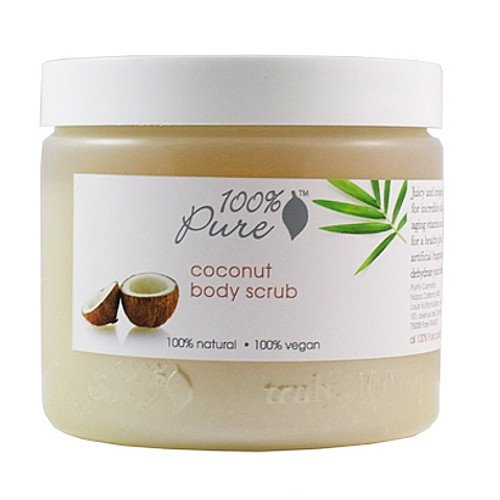 100% Pure Organic Coconut Body Scrub, 473ml/16 oz
