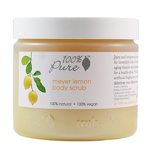 100% Pure Organic Meyer Lemon Body Scrub, 443ml/15 oz