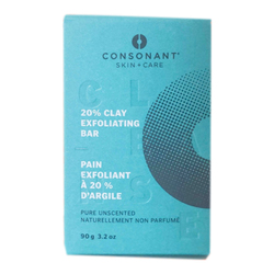 Consonant 20% Clay Exfoliating and Cleansing Bar, 90g/3.2 oz