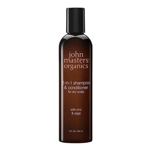 John Masters Organics 2-in-1 Shampoo and Conditioner with Zinc and Sage on white background