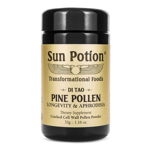 Sun Potion Mason Pine Pollen (Wildcrafted) on white background