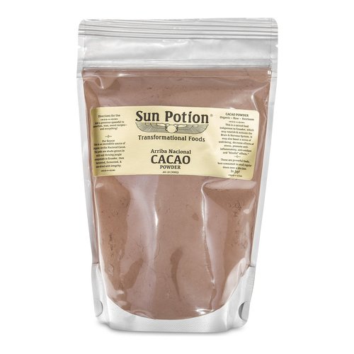 Sun Potion Raw Cacao Powder - Arriba Nacional on white background