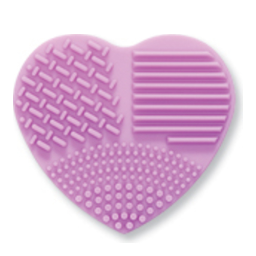 Naturally Yours Heart Shaped Makeup Brush Cleansing Pad on white background