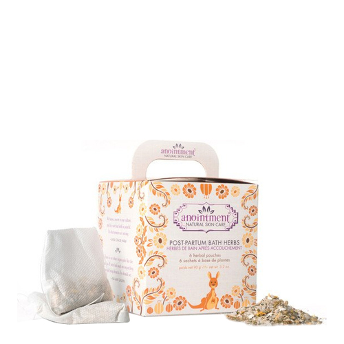 Anointment Postpartum Bath Herbs on white background