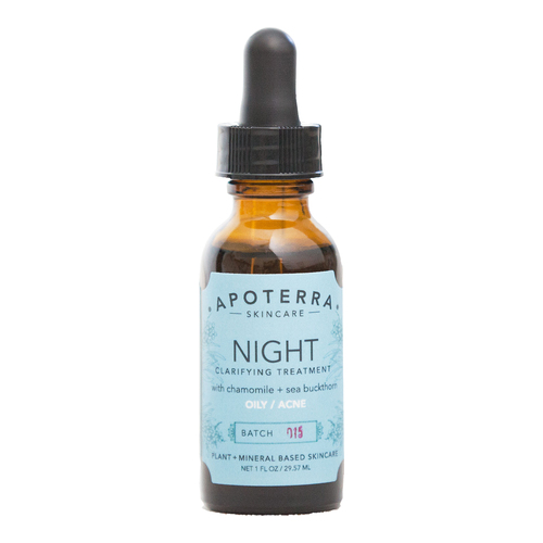 APOTERRA Night Clarifying Treatment with Chamomile + Sea Buckthorn on white background
