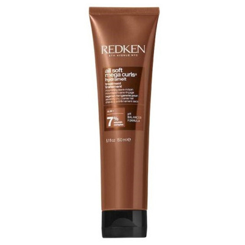Redken All Soft Mega Curls Hydramelt Leave-In Treatment, 150ml/5.07 fl oz Redken All Soft Mega Curls Hydramelt Leave-In Treatment on white background