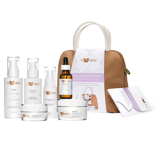 VivierSkin Anti-Aging Program for Combination to Oily Skin on white background