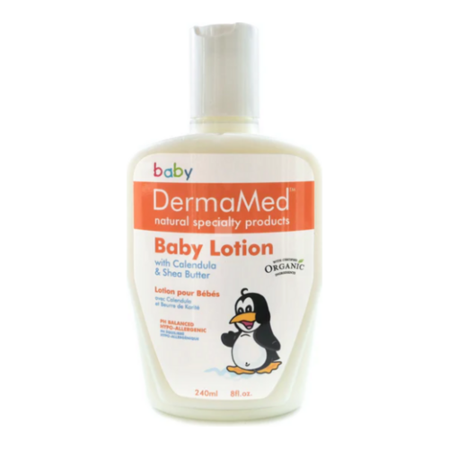 DermaMed Baby Lotion on white background