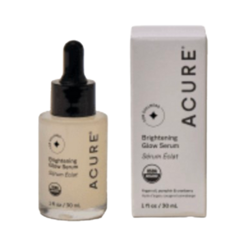 Acure Brightening Glowing Serum on white background