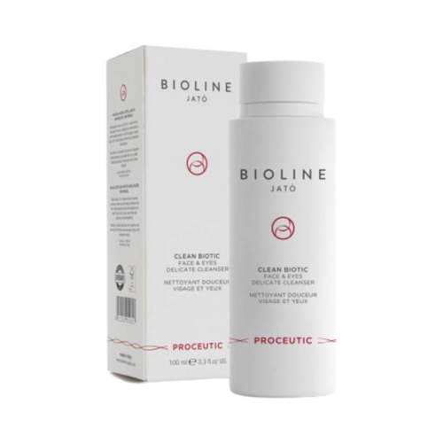 Bioline Clean Biotic Face and Eyes Delicate Cleanser on white background