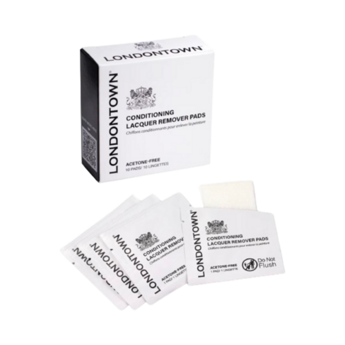 Londontown Conditioning Lacquer Remover Pads on white background