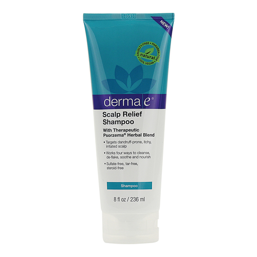 Derma E Scalp Relief Shampoo on white background
