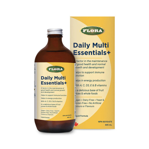 Flora Daily Multi Essentials+, 445ml/15.05 fl oz Flora Daily Multi Essentials+ on white background