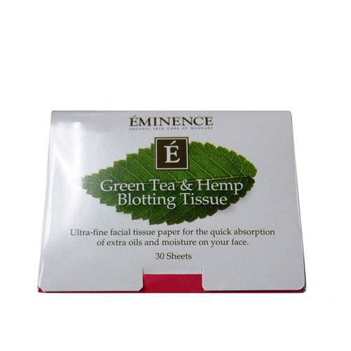 Eminence Organics Green Tea and Hemp Blotting Tissue (30 Sheets) on white background