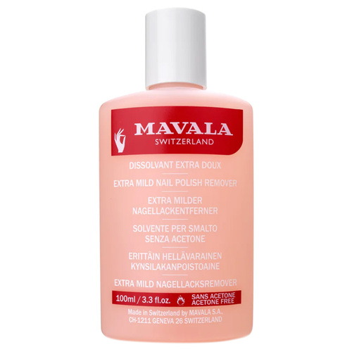MAVALA Extra-Mild Nail Polish Remover on white background