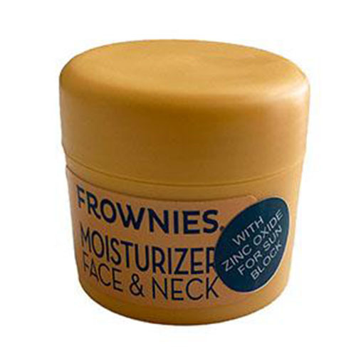 Frownies Face and Neck Moisturizer on white background