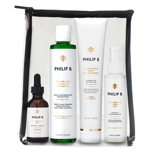 Philip B Botanical Four Step Hair and Scalp Treatment Set (Includes Classic Conditioner) on white background
