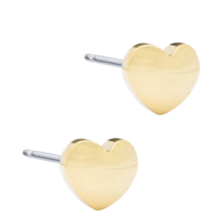 Gold Heart - Medical Titanium Stud (5mm)
