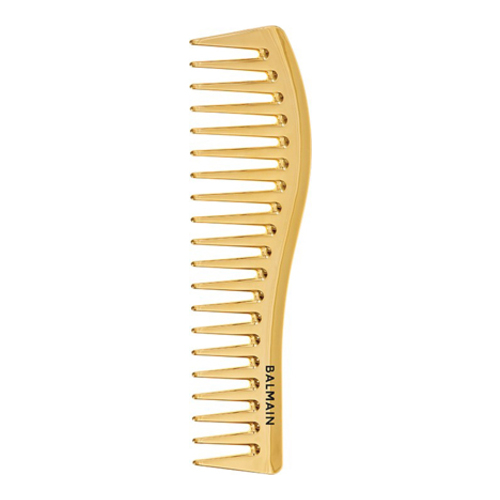 BALMAIN Paris Hair Couture Golden Styling Comb on white background