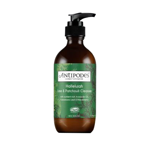 Antipodes  Hallelujah Lime and Patchouli Cleanser on white background