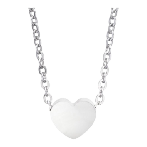 Blomdahl Heart Necklace - Silver (40-45cm) on white background