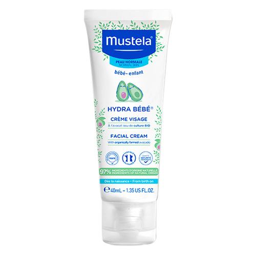 Mustela Hydra Bebe Face Cream on white background
