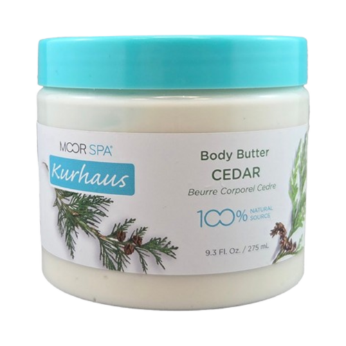 Moor Spa Kurhaus Cedar Body Butter on white background