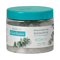 Kurhaus Eucalyptus Bath Salts on white background