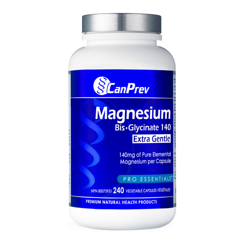 CanPrev Magnesium Bis-Glycinate 140 Extra Gentle on white background