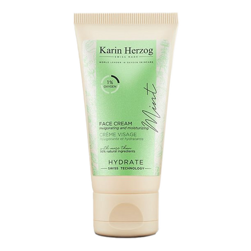 Karin Herzog Mint Facial Cream Oxygen 1% on white background