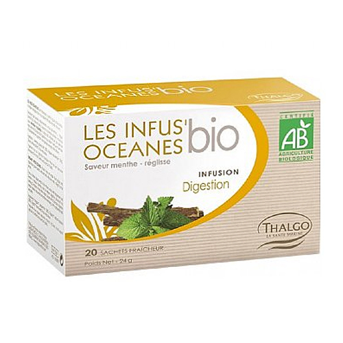 Thalgo Organic Infus Oceanes Digestion Tea (Reduces Bloating snd Helps Digestion) | 20 Sachets on white background