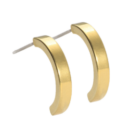 Pendant Plain Curved - Gold Medical Titanium (15mm)