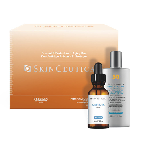 SkinCeuticals Prevent and Protect Anti-Aging Duo, 1 set SkinCeuticals Prevent and Protect Anti-Aging Duo on white background