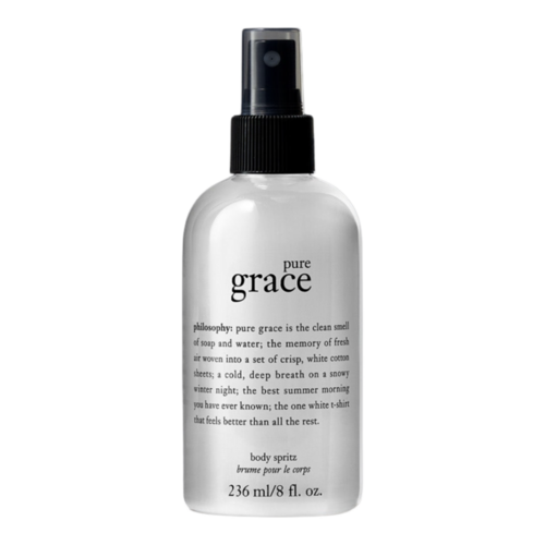 Philosophy Pure Grace Body Spritz on white background