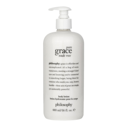Philosophy Pure Grace Nude Rose Body Lotion on white background