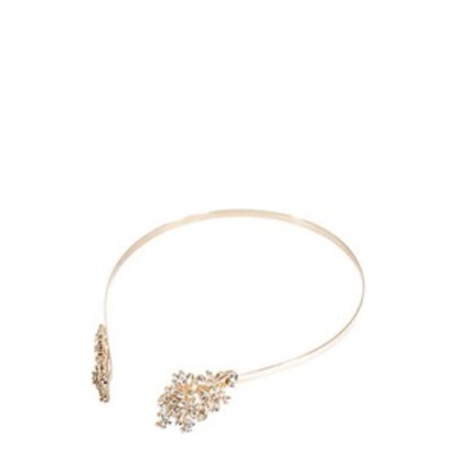 Kardashian Beauty Gold Jeweled Hairpiece on white background