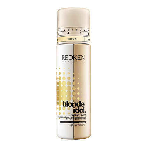 Redken Blonde Idol Custom-Tone Conditioner - Gold on white background