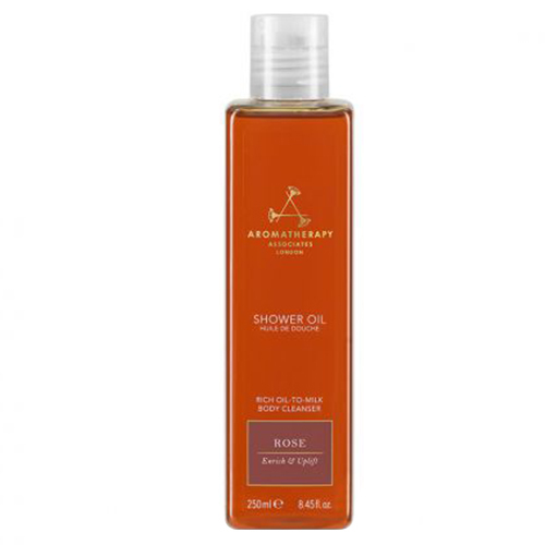 Aromatherapy Associates Renewing Rose Shower Oil on white background