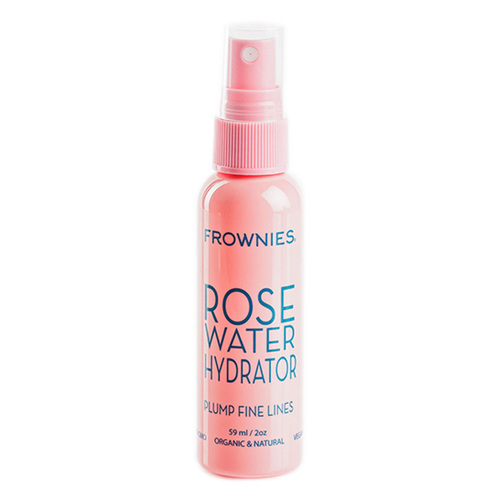 Frownies Rose Water Hydrating Spray on white background