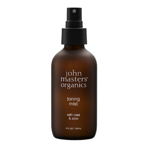 John Masters Organics Rose and Aloe Hydrating Toning Mist on white background