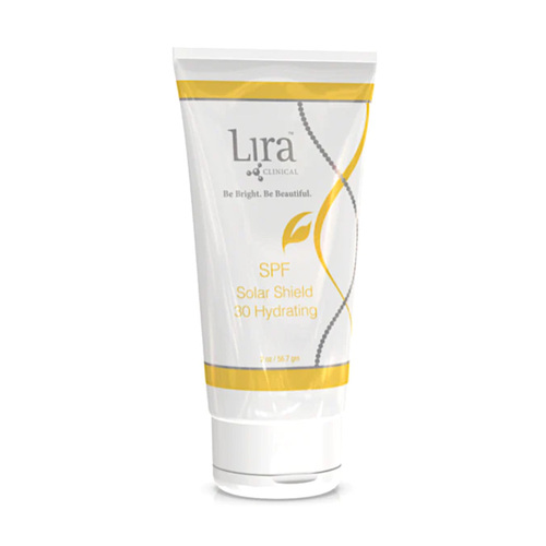 Lira Clinical  SPF Line Solar Shield 30 Hydrating on white background
