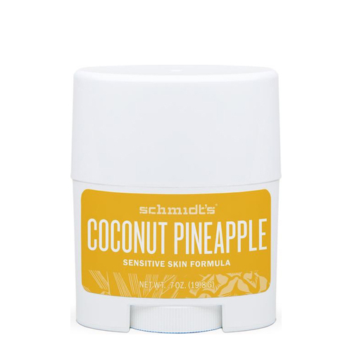 Schmidts Natural Sensitive Skin Deodorant Stick (Travel Size) - Coconut Pineapple, 19.8g/0.7 oz Naturally Yours Schmidts Natural Sensitive Skin Deodorant Stick (Travel Size) - Coconut Pineapple on white background