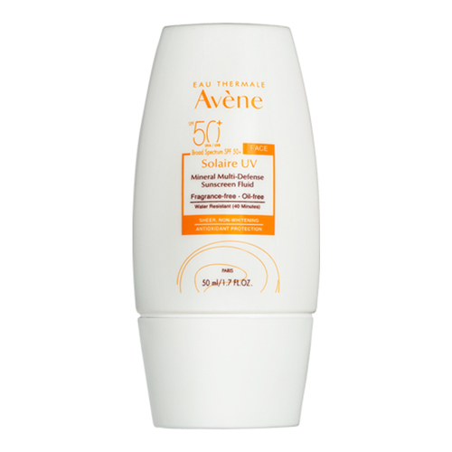 Avene Solaire UV Mineral Multi-Defense Sunscreen SPF 50+ on white background