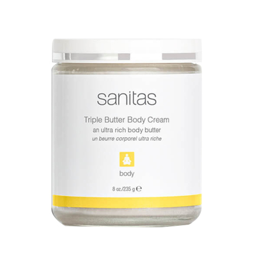 Sanitas Triple Butter Body Cream on white background