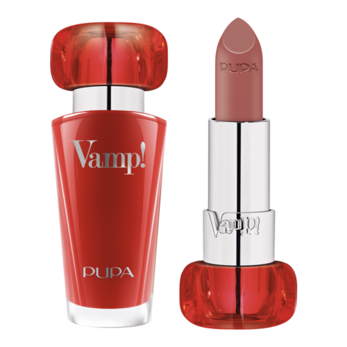 Pupa Vamp! Lipstick -101 Warm Nude, 3.5g/0.1 oz Pupa Vamp! Lipstick -101 Warm Nude on white background