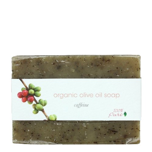 100% Pure Organic Organic Olive Oil Soap - Caffeine, 99.2g/3.5 oz