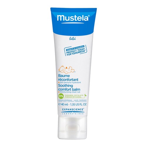 Mustela Soothing Comfort Balm on white background