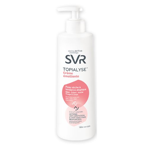 SVR Lab Topialyse Sensitive Emollient Cream on white background
